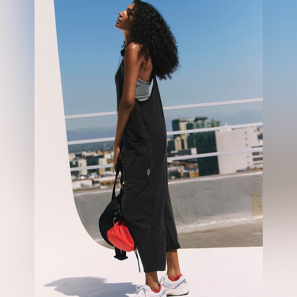 Free People Movement Hot Shot Onesie Stylish Black Jumpsuit popular ⭐️NW… - Picture 2 of 4
